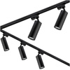 Rail Kit Schiene 3m + 5x GU10 LED Strahler Schwarz