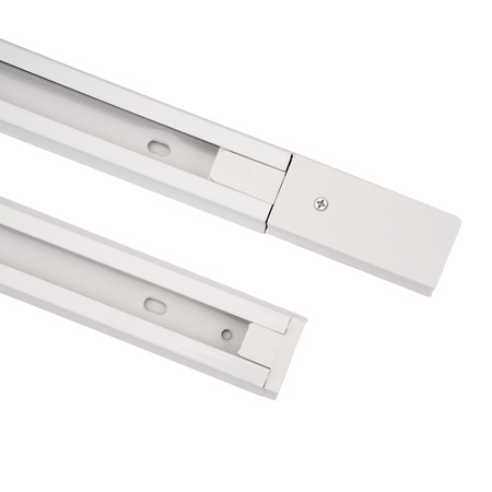 1-Phasen Stromschiene Aluminium, Schiene für Schieneinstrahler 100cm Weiß LUMILED