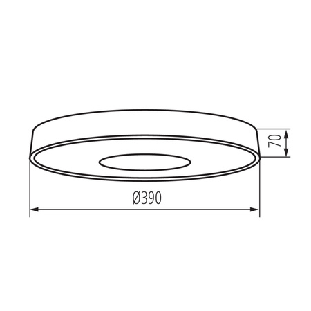 Plafond LED VAND Deckenleuchte 17,5W Weiß KANLUX