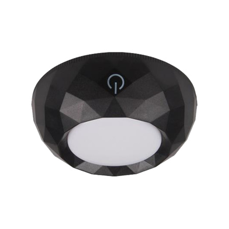 2x LED-Unterbauleuchte selbstklebend rund batteriebetrieben 4000K 3xAAA Schwarz