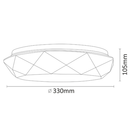 Deckenleuchte PLAFON LED-Lampe Selina 17W 1300lm 4000K 35cm GOLDLUX (Polux)