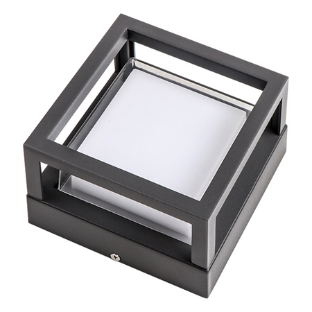 KANSAS LED Wandleuchte Gartenleuchte IP44 12W 4000K Schwarz GOLDLUX (Polux)