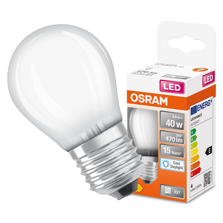 E27 P45 LED Lampen 4W = 40W 470lm 6500K Kalt 300° OSRAM STAR Filament