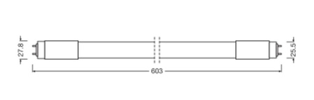 LED-Leuchtstoffröhre G13 T8 8W 900lm 4000K Neutral 190° 60cm Ledvance