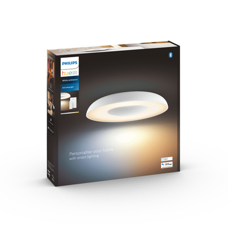 LED Plafond STILL Weiß 22.5W CCT PHILIPS HUE Bluetooth Zigbee Deckenleuchte + Dimmer Schalter