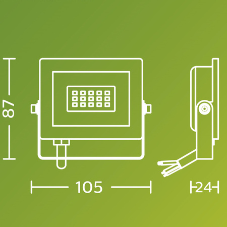 LED-Flutlicht Reflektor 10W 950lm 5000K IP65 Schwarz Lois Philips