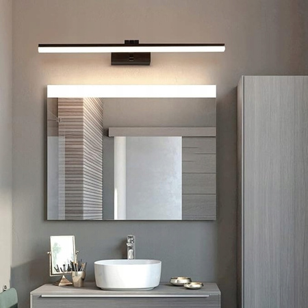 LED Wandleuchte über Spiegel 12W 600lm 4000K 116° Schwarz 50cm Lappa Masterled