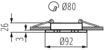 SEIDY MR16 Gx5,3 Aluminium KanluxEinbau-Halogen-Deckenleuchte