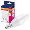 2x LED Lampen E14 B35 7W = 60W 806lm 3000K Wärme 220° OSRAM VALUE