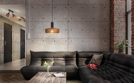 Dekorative Decke Pendelleuchte E27 Überhang Braun Lehm Dekor Ledvance