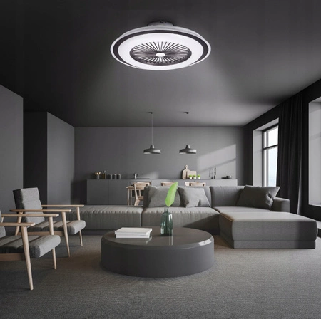 PLAFON LED RODOS FAN Deckenleuchte 72W 2700K-6500K schwarz + Fernbedienung