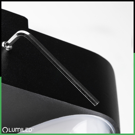 LED-Außenwandleuchte 5W, Fassadenleuchte IP54 4000K warm Schwarz SELVIA LUMILED