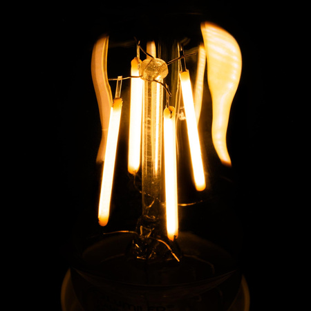 Lampen E27, Glühbirne A60 6W = 50W 660lm 2200K warm 360° Smokey Glühfaden LUMILED