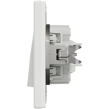 Einpoliger Schalter mit Hintergrundbeleuchtung und Rahmen. SCHNEIDER ASFORA Unterputz