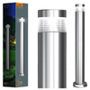 Garten Lichtmast 80cm IP54 3W 300lm 2700k Warm Silber LUKAS Videx