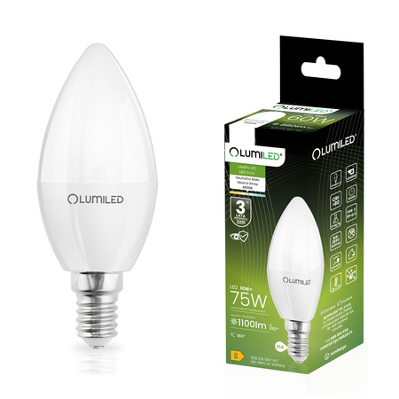 LED E14 CANDLE 10W = 75W 4000K Neutralweiß CCD LUMILED Glühbirne