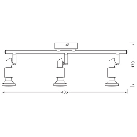 Deckenleuchte Wandleuchte Reflektor 3xGU10 2,6W 690lm 2700K Warm SPOT LEDVANCE