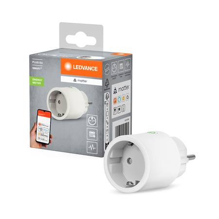 Intelligente Steckdose EU 230V 10A Energiezähler SMART+ Matter WiFi Plug Ledvance