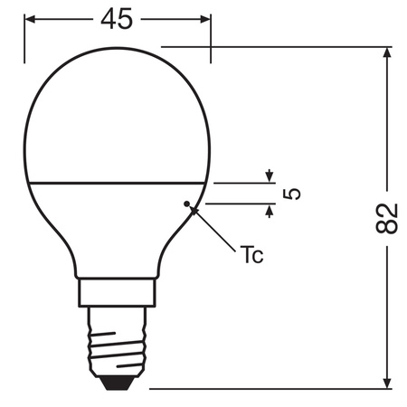 E14 P45 LED Leuchtmittel 4,9W = 40W 470lm 4000K Neutral 200° OSRAM STAR