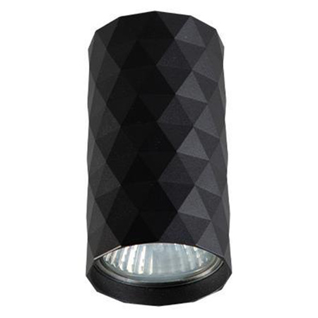 Masterled Aufputz Halogen Tuba Reflektor Spot GU10 Rund Schwarz Glamour