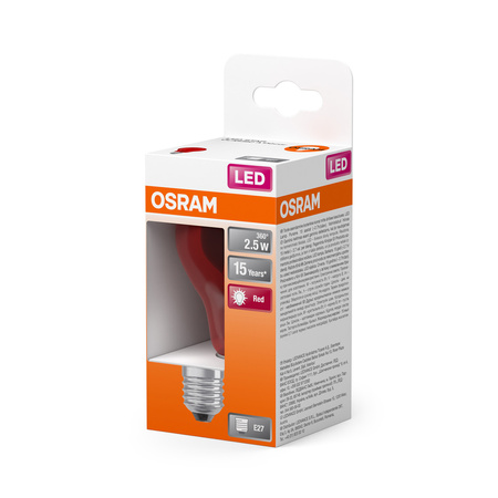 LED-Lampe A60 E27 2.5W = 7W 45lm 1000K Warm 300° STAR DECOR CLASSIC Osram