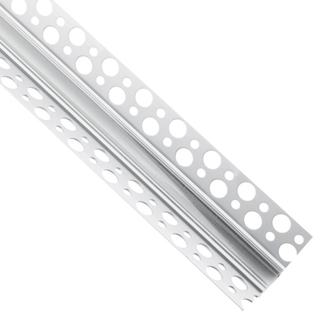 Eckprofil Architektonisches Aluminium LED-Profil typ W für Gipskartonplatten mit Klarglasabdeckung, 2m LUMILED