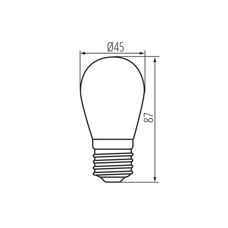 LED Lampen ST45 E27 0.5W 50lm 4000K Neutral Glühfaden für Girland KANLUX
