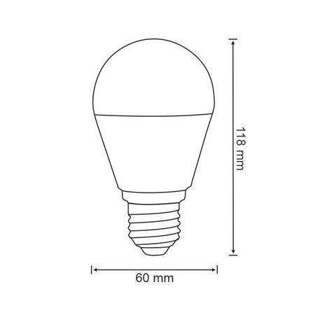 LED-Lampe E27 A60 15W = 100W 1521lm 3000K Warm 160° GOLDLUX (Polux)