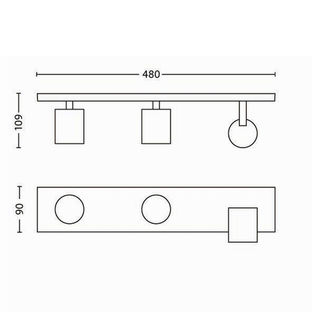 LED RUNNER Deckenleuchte 3x GU10 Reflektor bewegliche Leuchte Weiß PHILIPS
