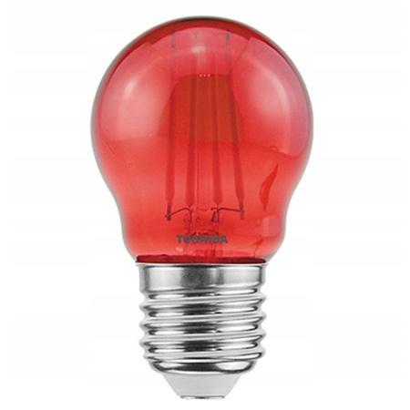 LED Lampen E27 G45 4.5W = 40W Rote Glühwendel TOSHIBA
