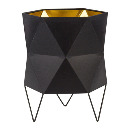 SIRO BLACK Schwarz und Gold Modern Geometrisch E27 3052 TK Lighting Schreibtisch Nachttischlampe