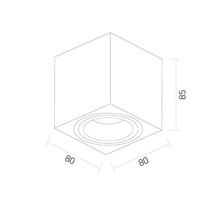Leuchte Aufbauleuchte SPOT 1x GU10 Moving white OTTO Videx