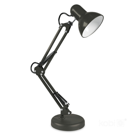 Schreibtischlampe Tisch E27 Verstellbar Stehend Anschraubbar Schwarz Kobi