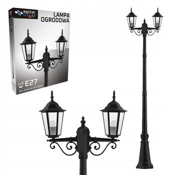 Garten-Stehlampe LED-Mast 238cm E27 dekorative Laterne für den Außenbereich