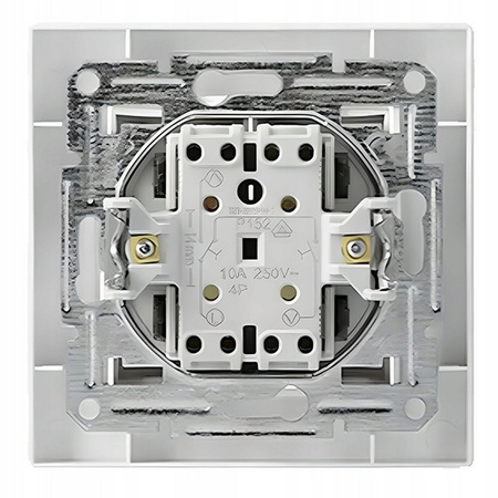 Rolloschalter mit Rahmen doppelt Asfora weiß