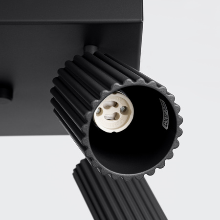 Tuba Spot Reflektor Deckenleuchte 4x GU10 Schwarz Carbon Deep Space SL.1583 Sollux