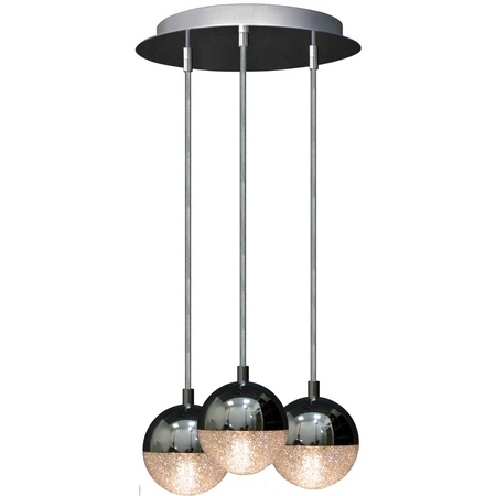 Hängende Deckenleuchte Amarillo 3xG9 glänzendes Silber GLAMOUR