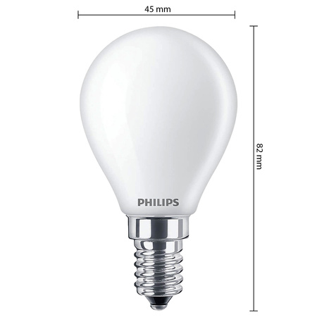 E14 P45 LED Lampen 2,2 W = 25 W, 250 lm, 2700 K, warmes Filament PHILIPS