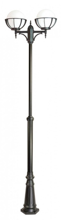 Outdoor-Gartenlampenmast LATERNE E27 Kugeln mit Korb 250 OGMWN 2 KPO 250 185-285cm schwarz Su-Ma