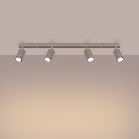 Reflektor-Deckenleuchte 4x GU10 Aluminium Taupe Carbon Deep Space SL.1765 Sollux