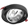 Einbaustrahler GU10, AR111 Einbauspot 14cm Runde beweglich Schwarz CARPI LUMILED