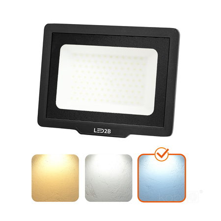LED-Flutlicht 50W 4000lm 6000K IP65 Schwarz LED2B KOBI MH
