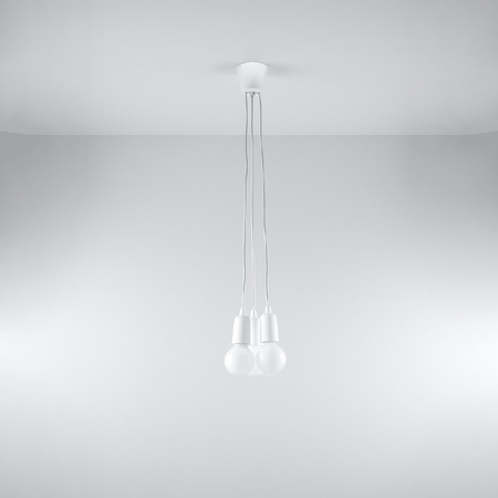 DIEGO LED-Deckenleuchte 3xE27 hängend weiß SOLLUX