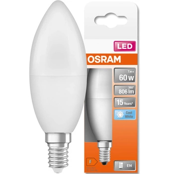 E14 B35 LED Lampe 7W = 60W 806lm 4000K Neutral 200° OSRAM STAR