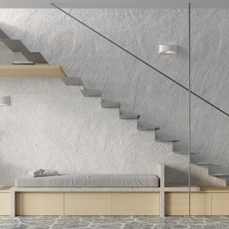 LED-Wandleuchte VIXEN G9Wandleuchte halbkreisförmig lackiert weiß glänzend SOLLUX