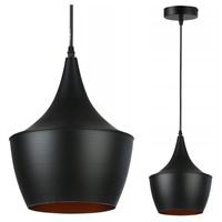 Masterled Deckenleuchte Hängelampe E27 Schwarz Gold Karo