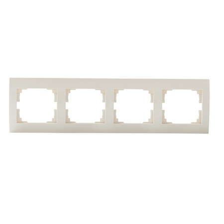 Horizontalrahmen 4fach für LOGI-Steckdose creme KANLUX