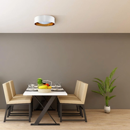 Plafond LED-Deckenleuchte 24W 2600lm 4000K Neutral 120° Weiß Gold Toulouse Sanico Goldlux