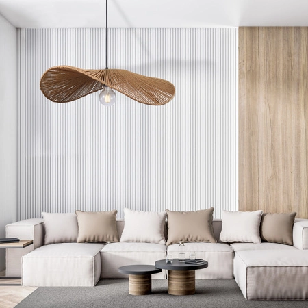 Hängelampe E27 Beige BAMBUS NATURAL Sanico Goldlux