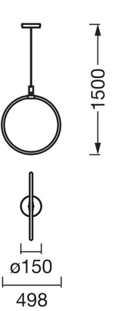 Dekorative LED-Deckenpendelleuchte 18W 2000lm 3000K Warm Dimmbar Überhang Grau Dekor Ledvance